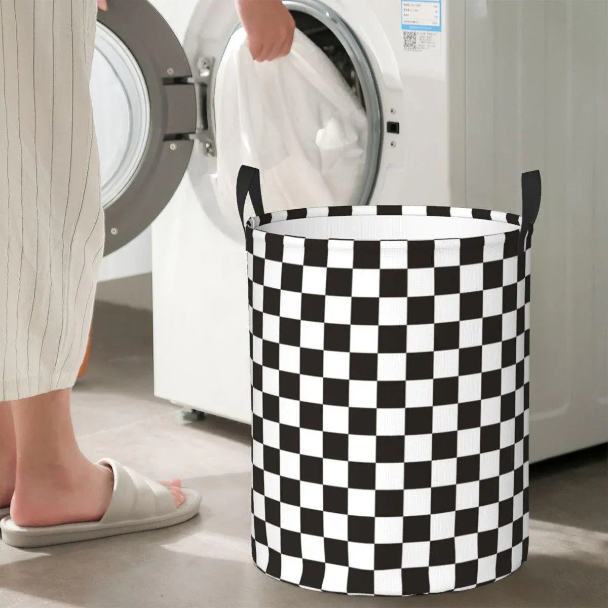 Foldable Laundry Basket Dirty Clothes Hamper Toy Storage Organizer Storage Bin - English Letters