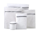 5pcs Zipper Mesh Laundry Bags Set Clothes Washing Organiser for Delicates - Grey