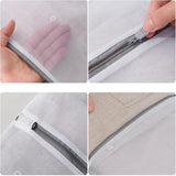 5pcs Zipper Mesh Laundry Bags Set Clothes Washing Organiser for Delicates - Pink