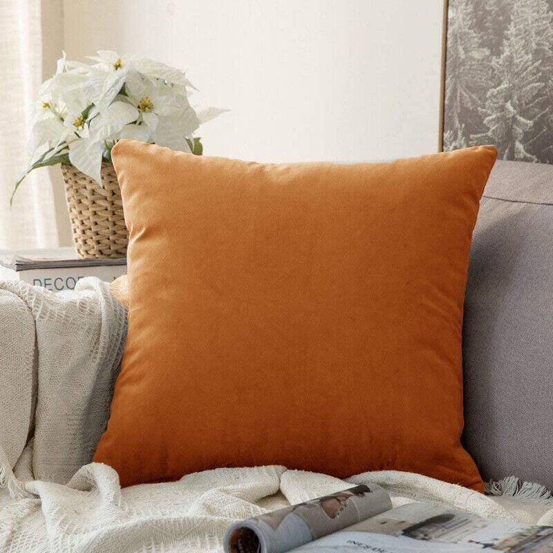 40x40cm Multicoloured Plain Solid Colour Cushion Cover Covers Decorative Pillow Case - Light Purple