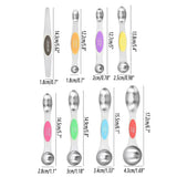 8pcs Stainless Steel Dual Head Measuring Spoon Set Kitchen Baking Cooking Tools