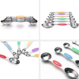 8pcs Stainless Steel Dual Head Measuring Spoon Set Kitchen Baking Cooking Tools