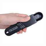 2PCS Adjustable ml Gram Plastic Measuring Spoon Scale Kitchen For Metering Spoon - Black
