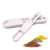 2PCS Adjustable ml Gram Plastic Measuring Spoon Scale Kitchen For Metering Spoon - Black