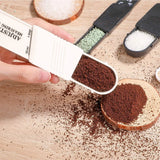 2PCS Adjustable ml Gram Plastic Measuring Spoon Scale Kitchen For Metering Spoon - Black