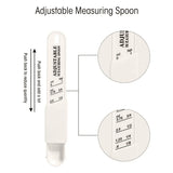 2PCS Adjustable ml Gram Plastic Measuring Spoon Scale Kitchen For Metering Spoon - White