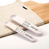 2PCS Adjustable ml Gram Plastic Measuring Spoon Scale Kitchen For Metering Spoon - White