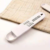 2PCS Adjustable ml Gram Plastic Measuring Spoon Scale Kitchen For Metering Spoon - White