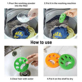 2/4PCS Pet Hair Remover Cat Fur Dog Hair Lint Catcher From Laundry Washing Machine - 2xFlower (Yellow+Green)