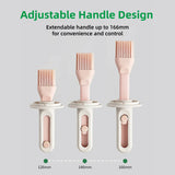 2pcs Glass Oil Bottles with Silicone Brush for Kitchen Cooking Oil Dispenser Set