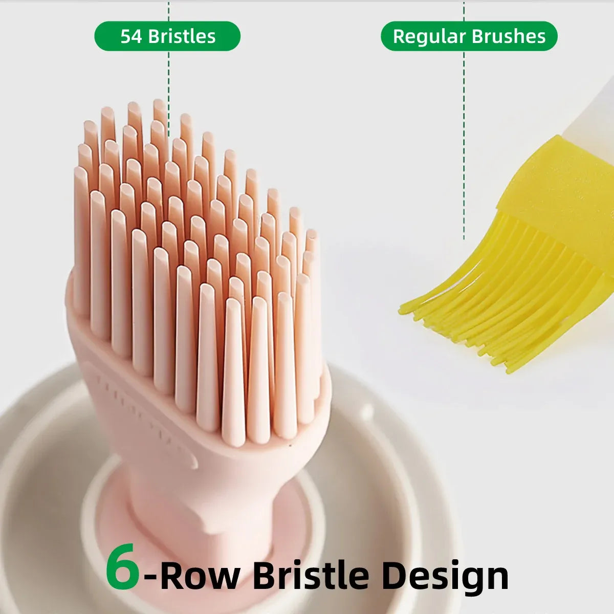 2pcs Glass Oil Bottles with Silicone Brush for Kitchen Cooking Oil Dispenser Set