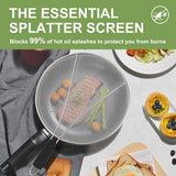 Stainless Steel Mesh Cover Anti Scald Filter Screen Anti Splash Lid For Kitchen - 29cm