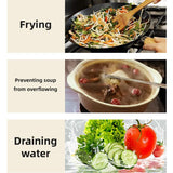 Stainless Steel Mesh Cover Anti Scald Filter Screen Anti Splash Lid For Kitchen - 29cm