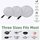 Stainless Steel Mesh Cover Anti Scald Filter Screen Anti Splash Lid For Kitchen - 33cm
