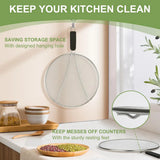 Stainless Steel Mesh Cover Anti Scald Filter Screen Anti Splash Lid For Kitchen - 33cm