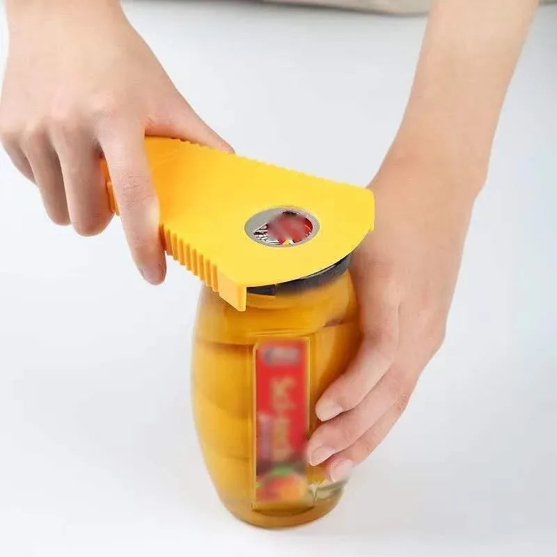 Multipurpose Jar Bottle Can Opener with Non Slip Grip for Kitchen Use