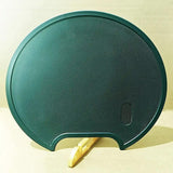 Round Green Plastic Kitchen Chopping Board Household Food Cutting Board Tool - 35cm