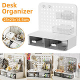 Desktop Storage Box Drawer Organizer Hole Plate Shelf Sub Storage Solution