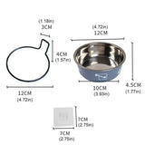 Stainless Steel Pet Bowl Hanging Cat Food Water Bowl Durable for Dogs and Cats - Blue-12cm