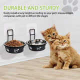 Stainless Steel Pet Bowl Hanging Cat Food Water Bowl Durable for Dogs and Cats - Blue-12cm