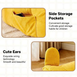 Small Sofa Chair Couch for Living Room Family Pet Furniture Comfortable Seat - White