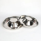 2pcs Stainless Steel Dog Cat Slow Feeder Pet Food Bowl Non-Slip Stop Eating Dish