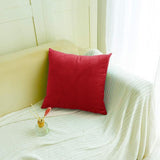 40x40cm Multicoloured Plain Solid Colour Cushion Cover Covers Decorative Pillow Case - Green