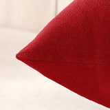 40x40cm Multicoloured Plain Solid Colour Cushion Cover Covers Decorative Pillow Case - Red