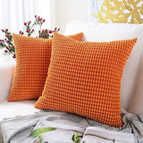 45X45 Plain Solid Colour Cushion Cover Decorative Pillow Case Home Multicoloured - Brown