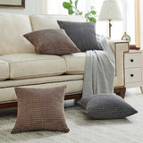 45X45 Plain Solid Colour Cushion Cover Decorative Pillow Case Home Multicoloured - Light Grey