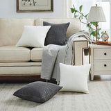 45X45 Plain Solid Colour Cushion Cover Decorative Pillow Case Home Multicoloured - Red