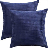 45X45 Plain Solid Colour Cushion Cover Decorative Pillow Case Home Multicoloured - Orange