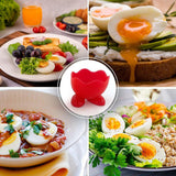 7PCS Breakfast Serving Cups Holders Set Boiled Egg Kitchen Silicone Egg Cup
