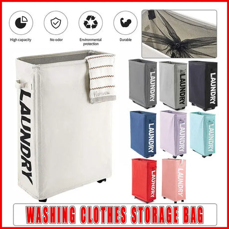 Large Foldable Laundry Washing Clothes Storage Bag Hamper Basket Bin Organiser - Navy