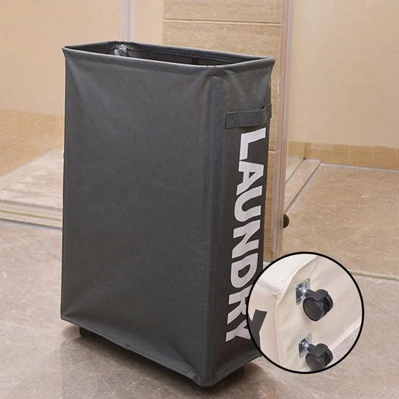 Large Foldable Laundry Washing Clothes Storage Bag Hamper Basket Bin Organiser - Navy