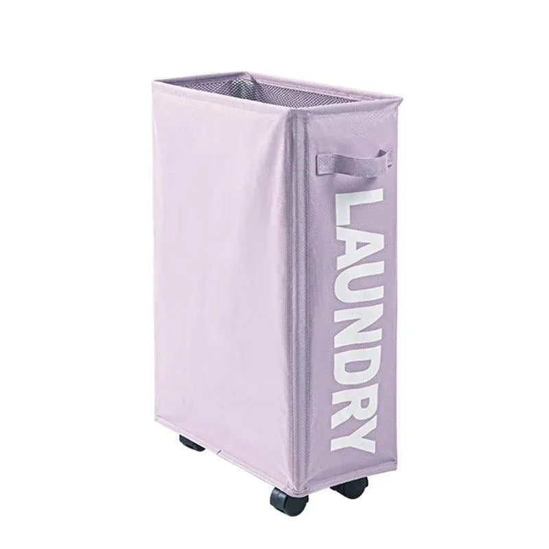Large Foldable Laundry Washing Clothes Storage Bag Hamper Basket Bin Organiser - Purple