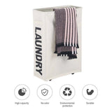 Large Foldable Laundry Washing Clothes Storage Bag Hamper Basket Bin Organiser - Purple