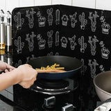 Kitchen Oil Splash Guard Wall Foil Protector Stove Cover Removable Baffle Screen - Red