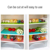 4PCS Cuttable Kitchen Anti-slip Mat Anti-fouling Refrigerator Drawer Liner Mat - Orange