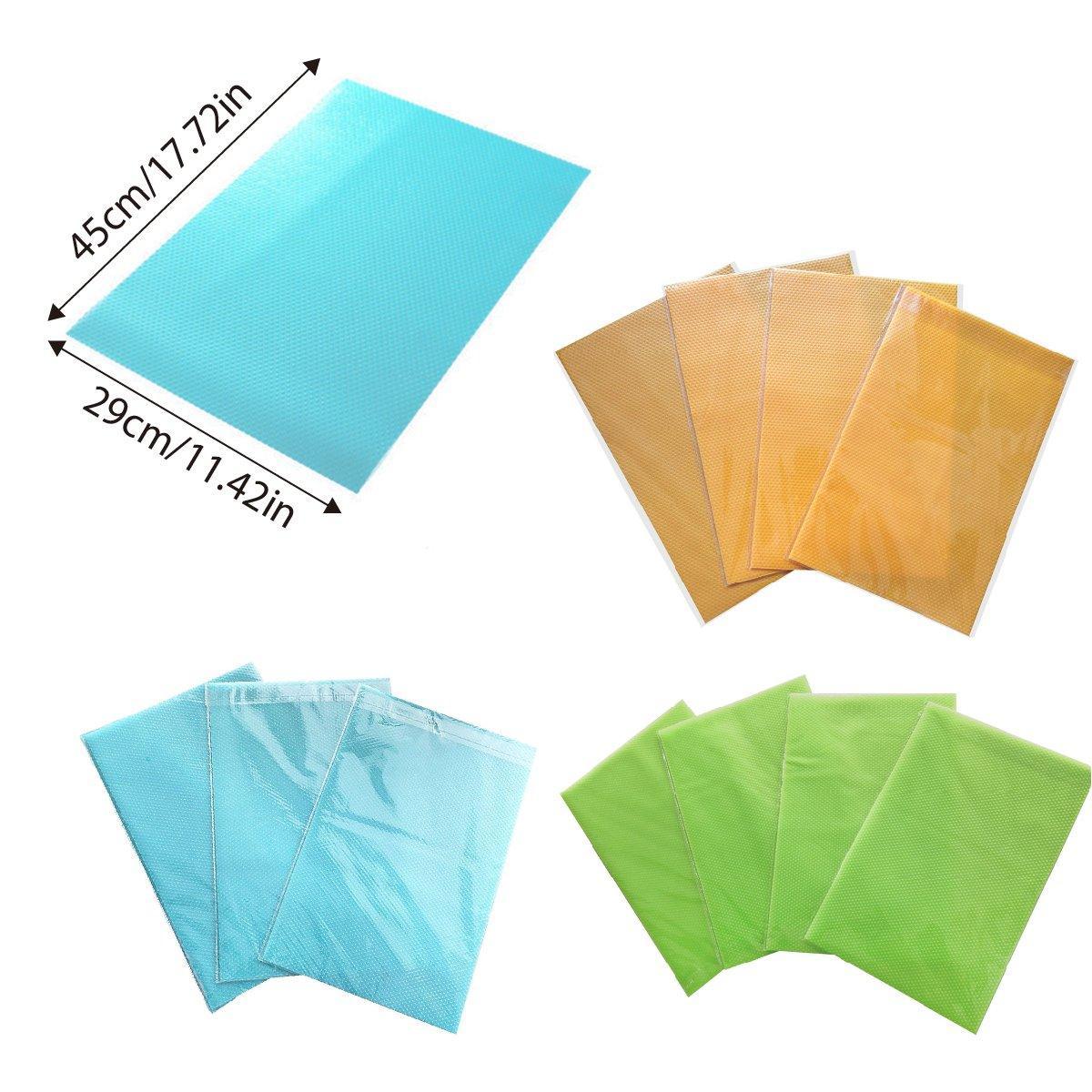 4PCS Cuttable Kitchen Anti-slip Mat Anti-fouling Refrigerator Drawer Liner Mat - Orange