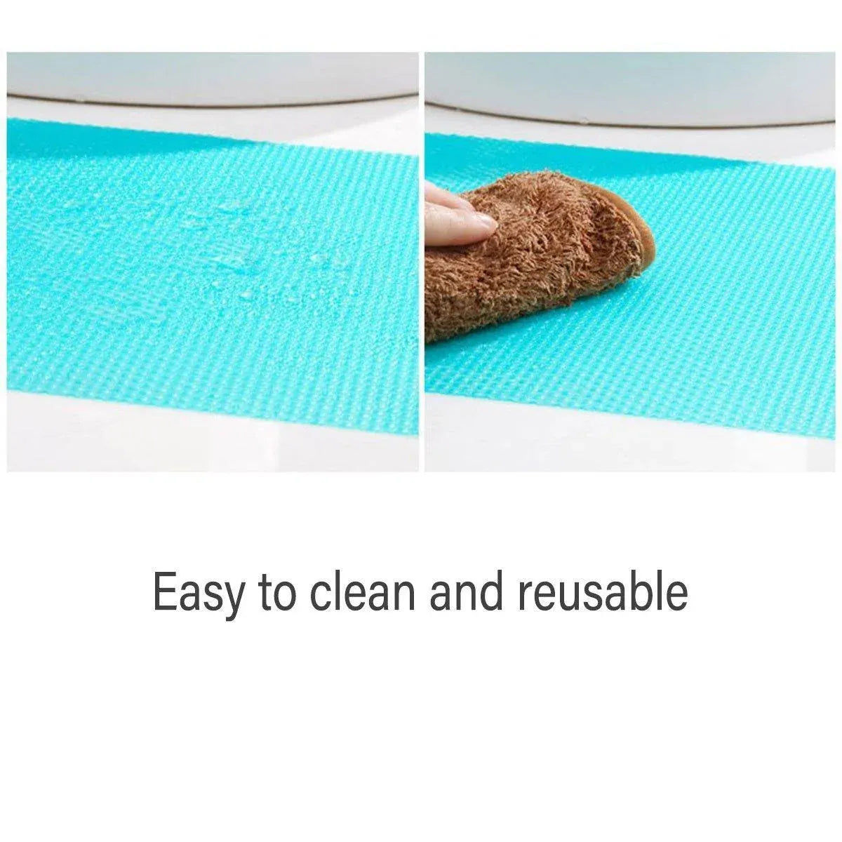 4PCS Cuttable Kitchen Anti-slip Mat Anti-fouling Refrigerator Drawer Liner Mat - White