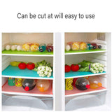 4PCS Cuttable Kitchen Anti-slip Mat Anti-fouling Refrigerator Drawer Liner Mat - White