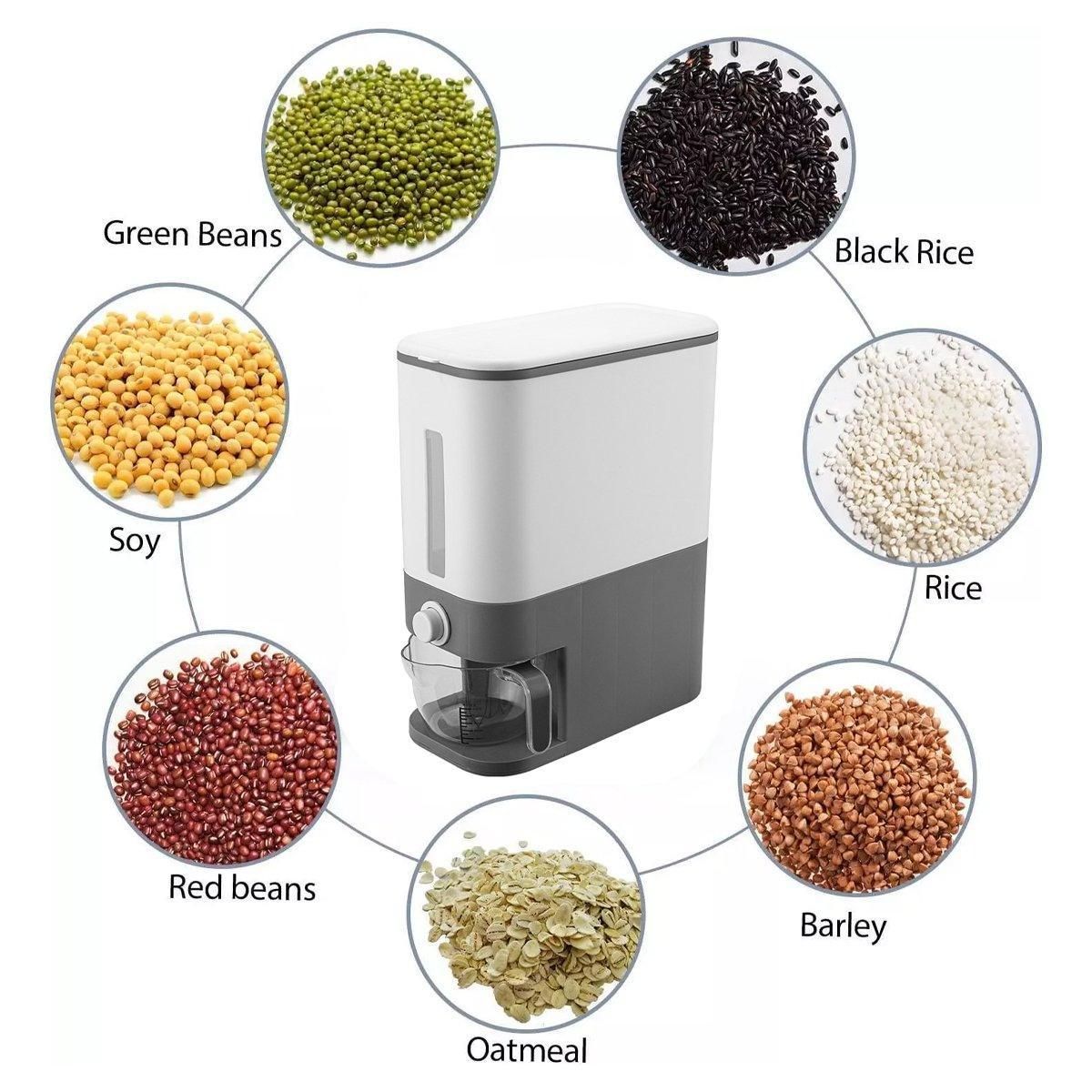 12Kg Automatic Grain Dispenser Cereal Rice Storage Box Kitchen Food Container