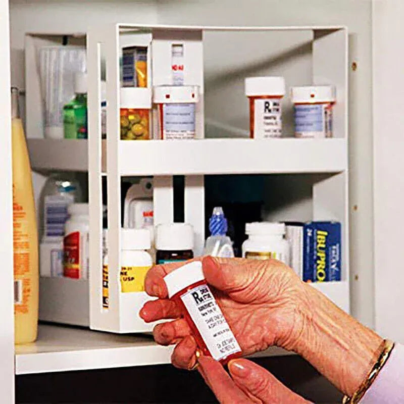 Slide Cabinet Organiser Rack Storage Pantry Kitchen Shelf Spice Jars Can Holder
