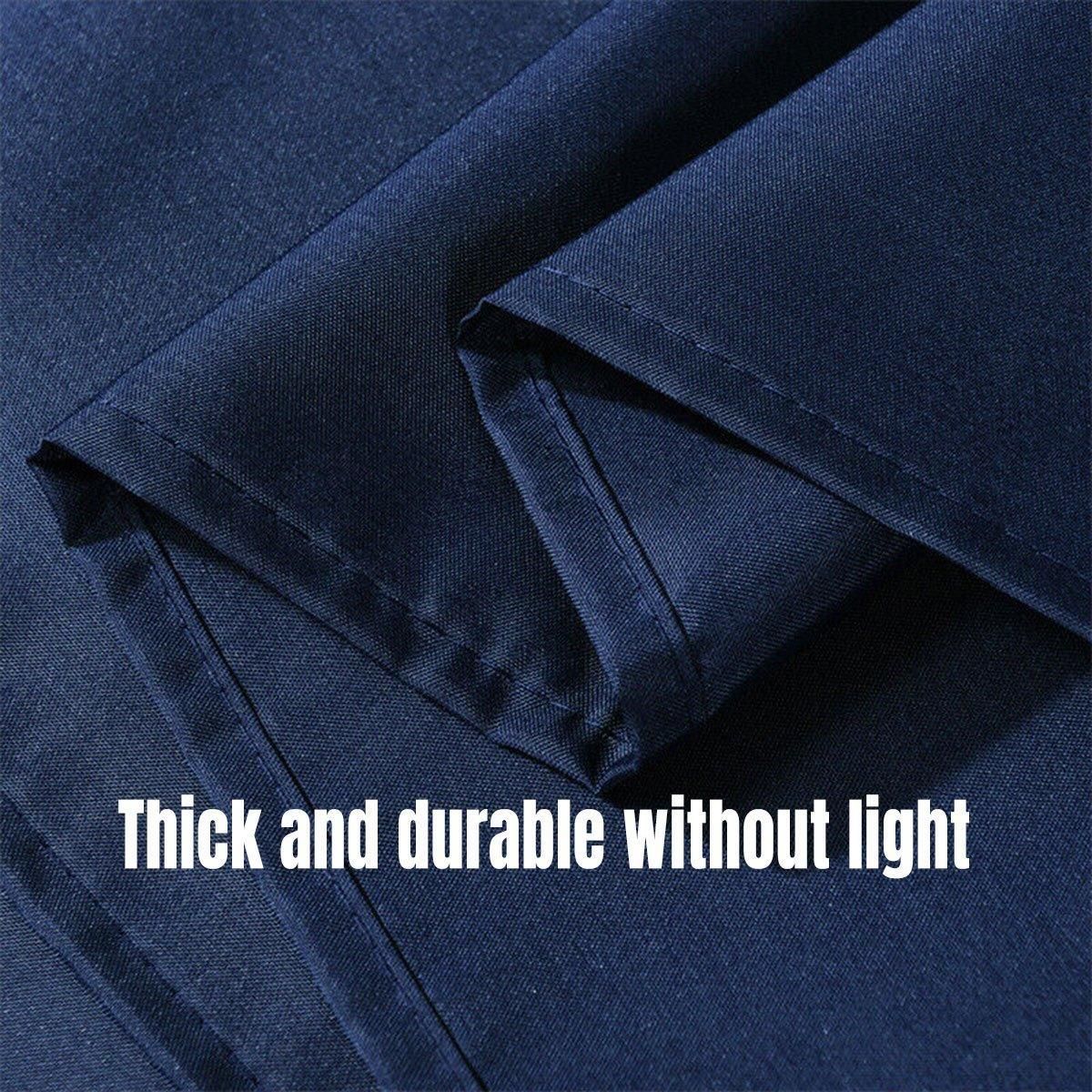 Solid Color Waterproof Shower Curtain Bathroom Decor Resistant Fabric Liner - Blue