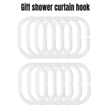 Solid Color Waterproof Shower Curtain Bathroom Decor Resistant Fabric Liner - Blue