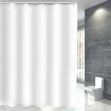 Solid Color Waterproof Shower Curtain Bathroom Decor Resistant Fabric Liner - Blue