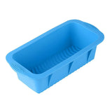 High Temperature Resistant Rectangular Silicone Cake Mold Baking Pan for Kitchen - Blue
