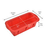 High Temperature Resistant Rectangular Silicone Cake Mold Baking Pan for Kitchen - Blue