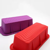High Temperature Resistant Rectangular Silicone Cake Mold Baking Pan for Kitchen - Grey